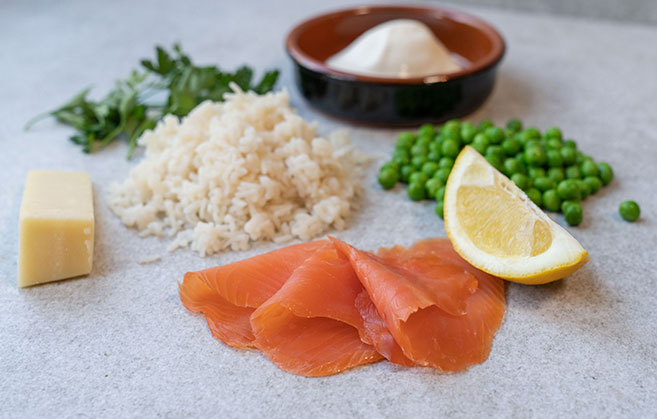 Salmon and Pea Pisotto