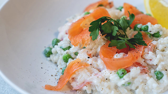 Salmon and Pea Risotto